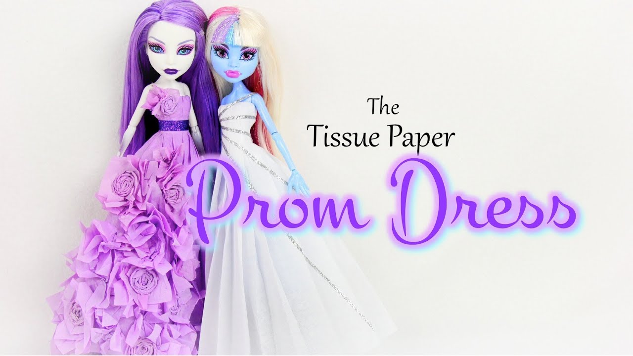 How to Make a Tissue Paper Prom Dress Doll Crafts YouTube
