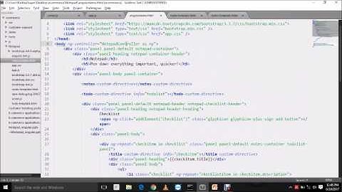 Angular JS Tutorial- Create a Notepad application using angular js & bootstrap