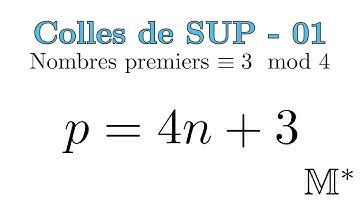 Colles de SUP - 01 - Nombres premiers congrus à 3 mod 4