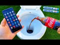Experiment !!! PHONE vs TOILET Pepsi, Coca Cola, Fanta, Sprite and Mentos
