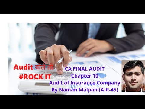 Chapter 10 Audit of Insurance Companies Part 2/4 CA Final Audit Revision for May 2021/Nov 2021