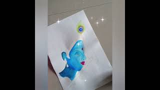 Shree Krishna painting #acrylic #illusion #viral #art #youtube