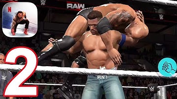 WWE 2K25 Mobile - Gameplay Walkthrough Deel 2 - John Cena vs The Rock (iOS, Android)