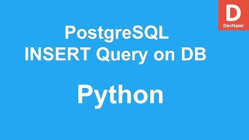 Python PostgreSQL Database Insert Query