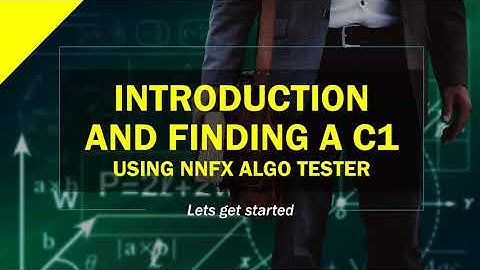 Finding a C1 Indicator with NNFX Algo Tester