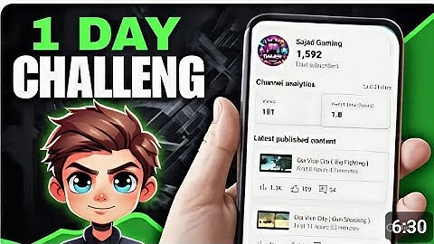 1 Day Challenge ( Shoking Result 🤯 ) How To Grow GAMING Channel From 0 Subscribers