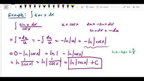 Trigonometric Integrals   tan x and sec x