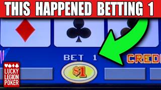 Video Poker - THIS HAPPENED BETTING 1 CREDIT - Double Double Bonus Poker Video Poker screenshot 1