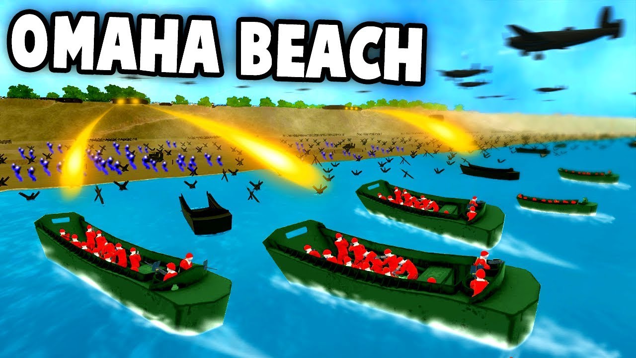 NEW D-DAY Omaha Beach LANDING Battle! (Ravenfield New Map WW2 Mod ...