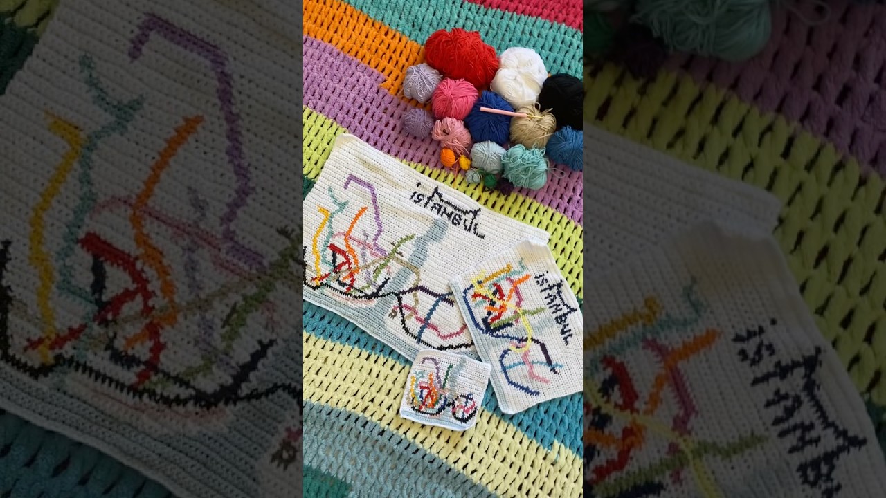 İstanbul metro ağ haritasını ördüm 🧶🚇🗺️ 