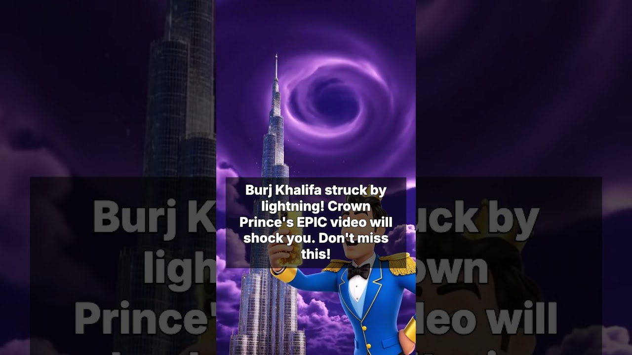 Burj Khalifa struck by lightning! Crown Prince's EPIC video will shock you. Don't miss this! 