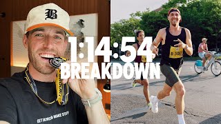 Brooklyn HALF MARATHON Race BREAKDOWN [1:14:54]