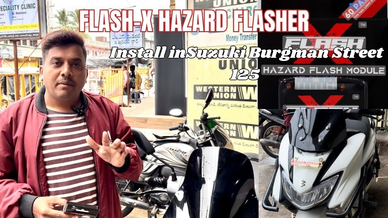 Flash x Hazard Flasher Install in Suzuki Burgman Street 125