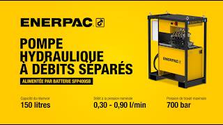 Pompe à débits séparés alimentée par batterie SFP-B | Enerpac