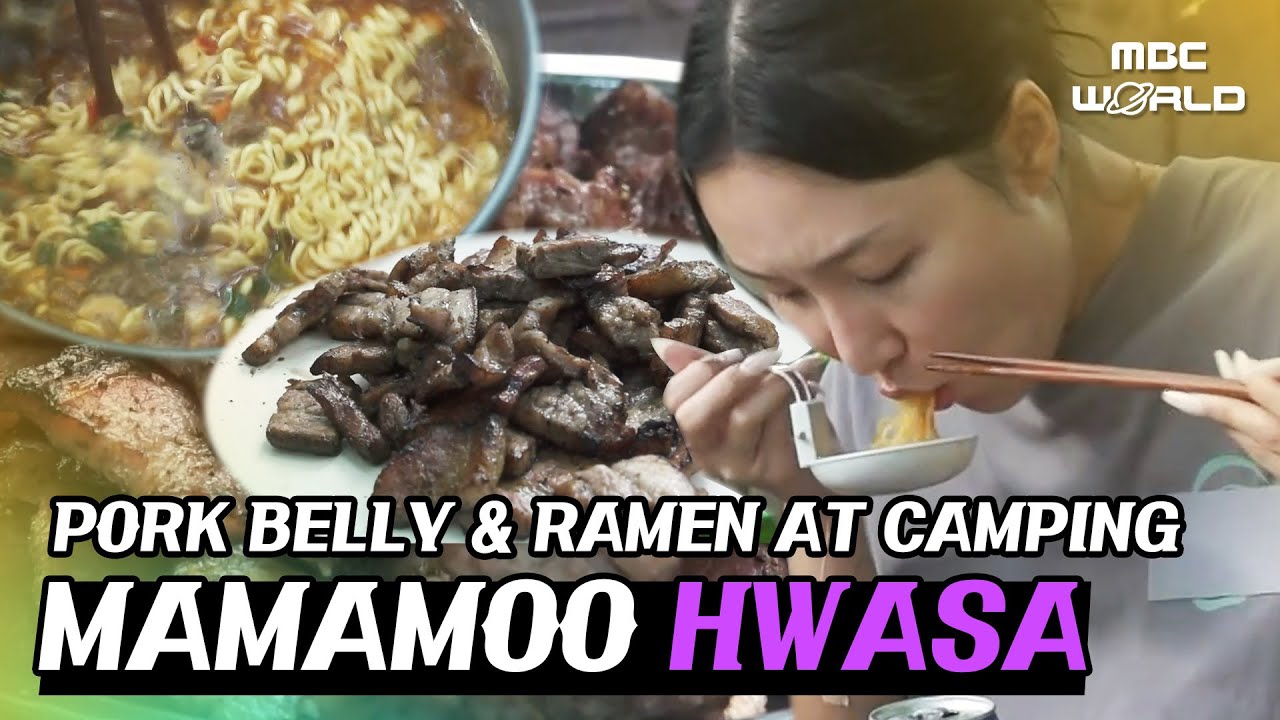 [C.C.] Pork belly and ramen in the valley! It's good! #MAMAMOO #HWASA