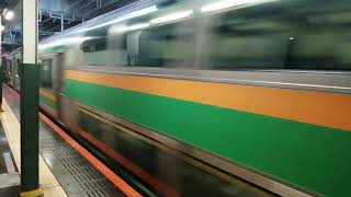 JR東日本E231系1000番台後期宮ヤマU587編成+横コツS-02編成混結編成湘南新宿ライン・東海道線快速平塚行き西大井駅(JS16)通過