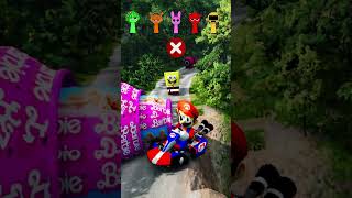 GummyBear va Spiderman vs Ironman vs barbie vs McQueen vs bollard vs yashl326 #automobile #beamngrao