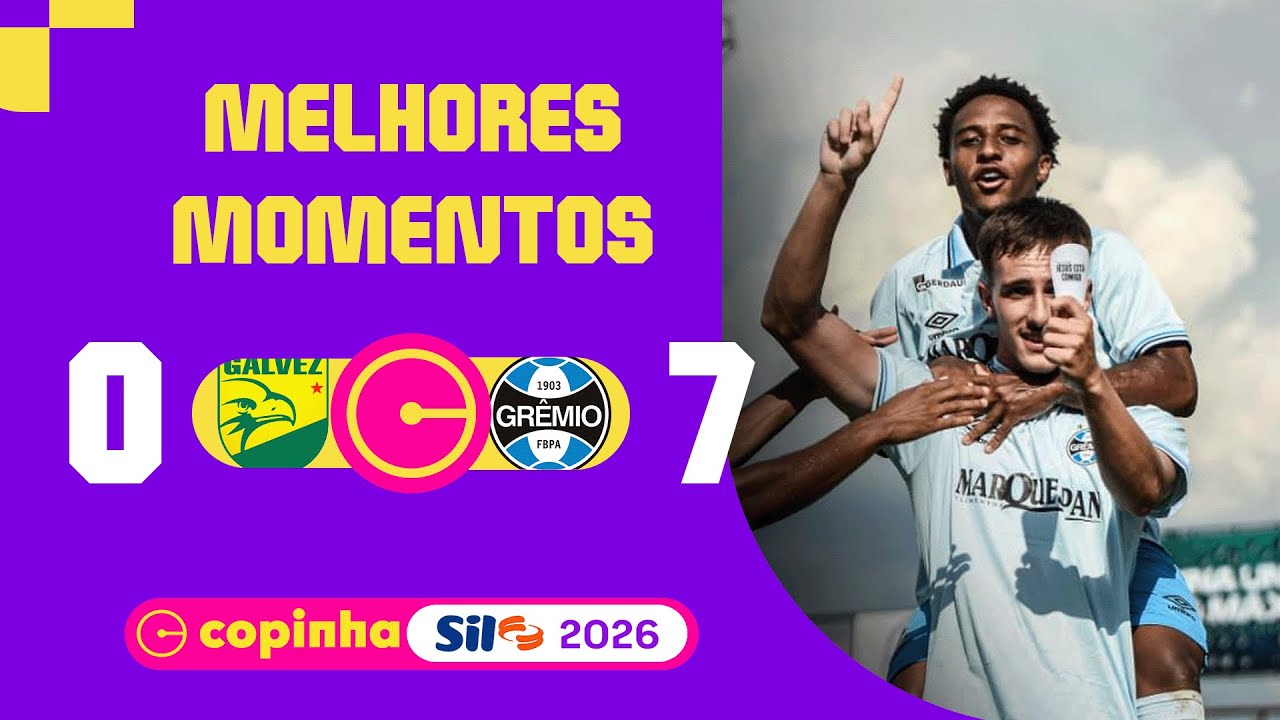 GALVEZ 0 X 7 GRÊMIO | MELHORES MOMENTOS | 2ª RODADA | COPINHA SIL 2026