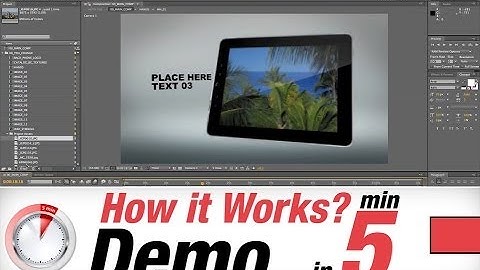 Adobe After Effects Template BlueFX iPad Demo