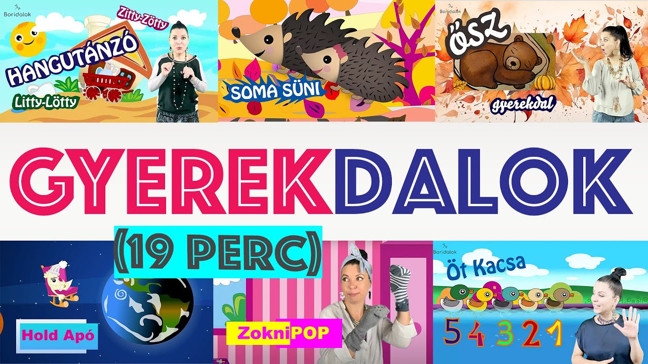 Boridalok II GYEREKDALOK MAGYARUL EGYBEFŰZVE /19 perc/ - #animáció #számoljunk #boridalok #ősz