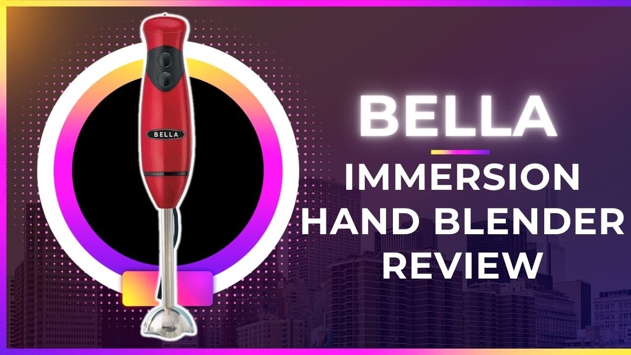 BELLA Immersion Hand Blender with Whisk Attachment 