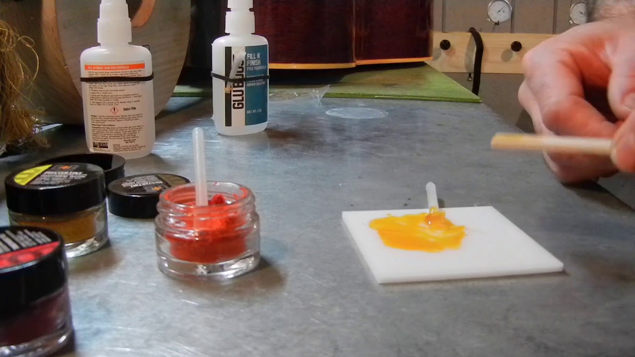 Jamie Surette uses gluboost to fix a '56 Gibson J45 top