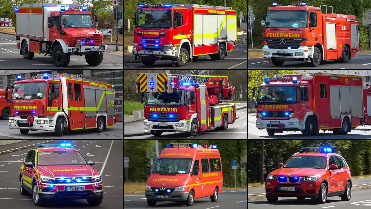 *BRAND 4* [Alarmierung LÖSCHZUG, RÜSTWAGEN & Co.] - Feuerwehr LEVERKUSEN | Einsatzfahrten der FRW1