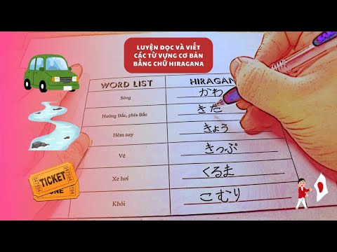 Bài 57 Luyện đọc và viết các từ vựng cơ bản bằng chữ HIRAGANA