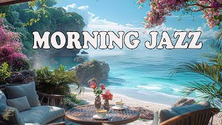 Утренний джаз в морской кофейне Атмосфера ☕ Расслабляющий джаз и грохочущие волны для отдыха, работы