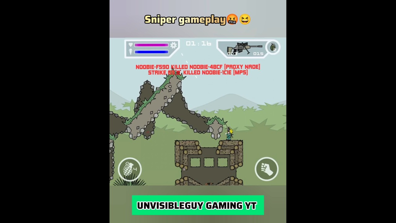 mini militia classic Sniper Gameplay🔥🤬 