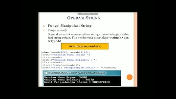 Pengenalan Dasar Operasi string c++