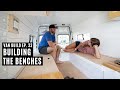 Building the Benches for our Table and Bed Area - Van Build Ep 33