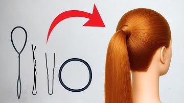 🔥4 Quick & Easy Ways to Hide a Rubber Band with Hair | ponytail hack