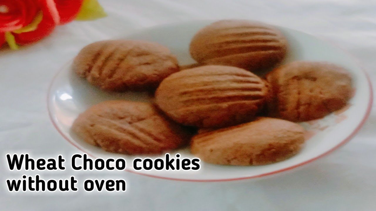 Whole wheat Chocolate biscuit without oven Wheat Chocolate cookies