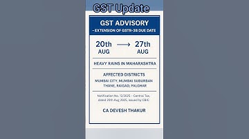 GSTR-3B Due Date Extended for Maharashtra! 🚨 | GST Update 2025 #shorts #short #viral #trending #yt