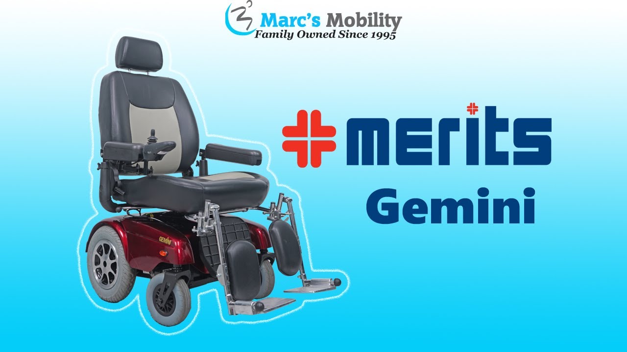 Merits Rear Pod Merits P301 Gemini Rear Wheel Drive 450 lb Capacity Powerchair - Review ...
