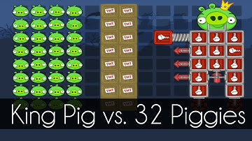 Bad Piggies - KING PIG VS. 32 PIGGIES (Field of Dreams) - SOLO BATTLE