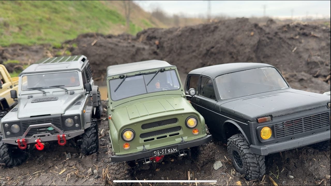 ОНИ НЕ БЫЛИ ГОТОВЫ К ТАКОЙ ГРЯЗИ… Большая RC покатушка 1/12 | Нива, Буханка, Газ-66