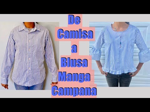 Transforma una Camisa en Blusa Manga Campana