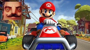 Hello Neighbor - My New Neighbor Mario Kart Act 2 Hole Gameplay Walkthrough