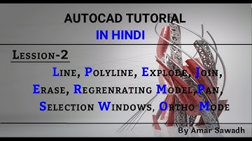 #2 | AutoCAD || Line, Erase, Polyline, Explode, Join, Regenerating Model, Pan, Ortho Mode ||