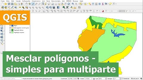 Mesclar polígonos no QGIS (parte simples para multiparte)