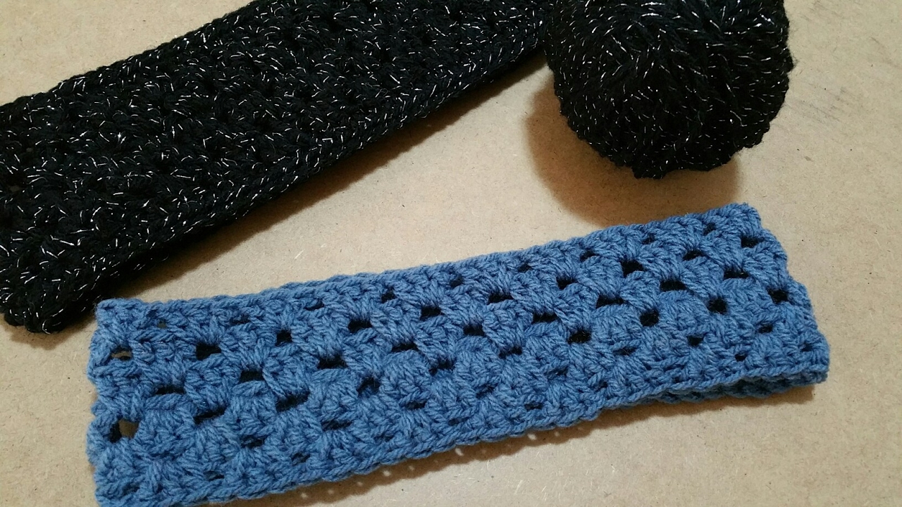 Fascia capelli granny square - YouTube