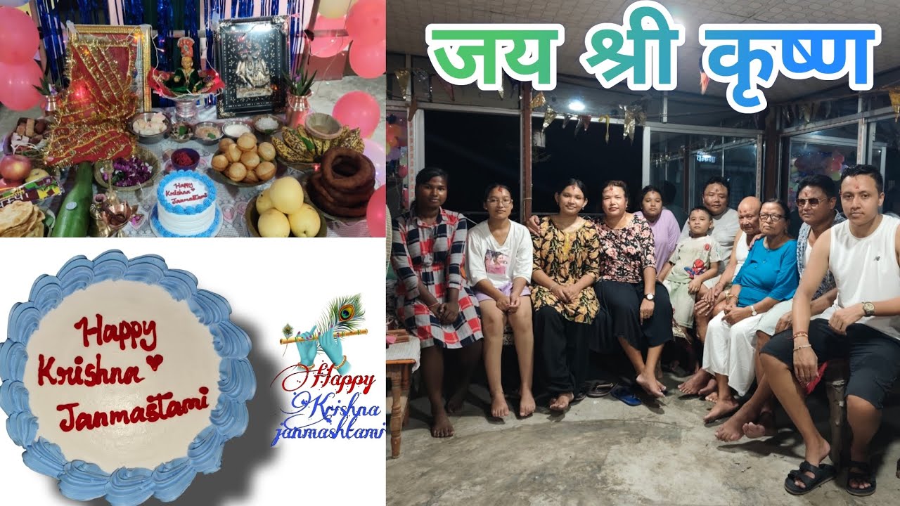 “Celebrating the birth of Lord Krishna with love, joy & devotion 🙏💙 #JanmastamiVlog”