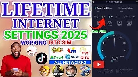 LIFETIME INTERNET SETTINGS GOOD FOR DITO SIM & ALL NETWORKS