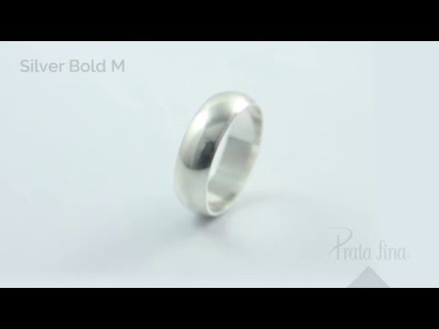 Aliança de Compromisso em Prata Silver Bold M | Prata Fina