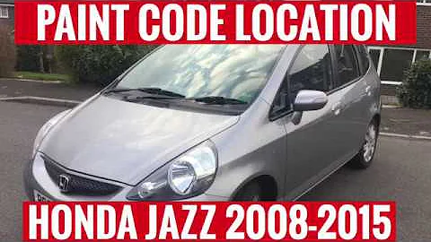 Trouver le code couleur de ma honda jazz