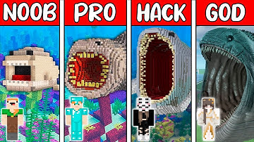 Minecraft Battle: NOOB vs PRO vs HACKER vs GOD: BLOOP STATUE BUILD CHALLENGE / Animation