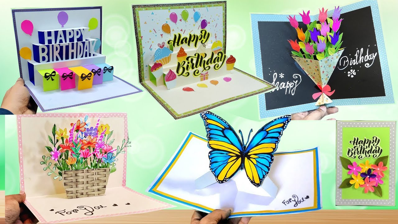 Сделай сам - 3D-открытка на день рождения | Раскладная открытка на день рождения | Особенная откр...