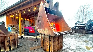 Excavator Bucket Wood Stove Build Part 1